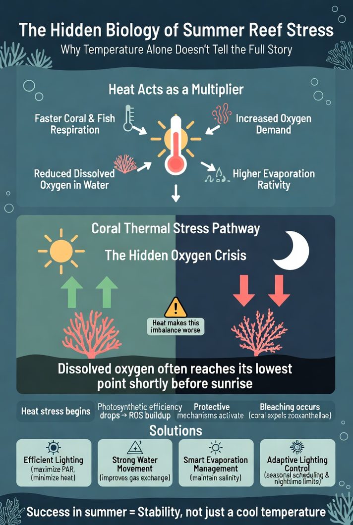 Heat management for reef tanks