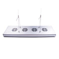 Načíst obrázek do prohlížeče galerie, Orphek Natura iCon light for salt water aquariums with four circular cooling fans on top and two thin hanging support wires, shown against a plain white background.
