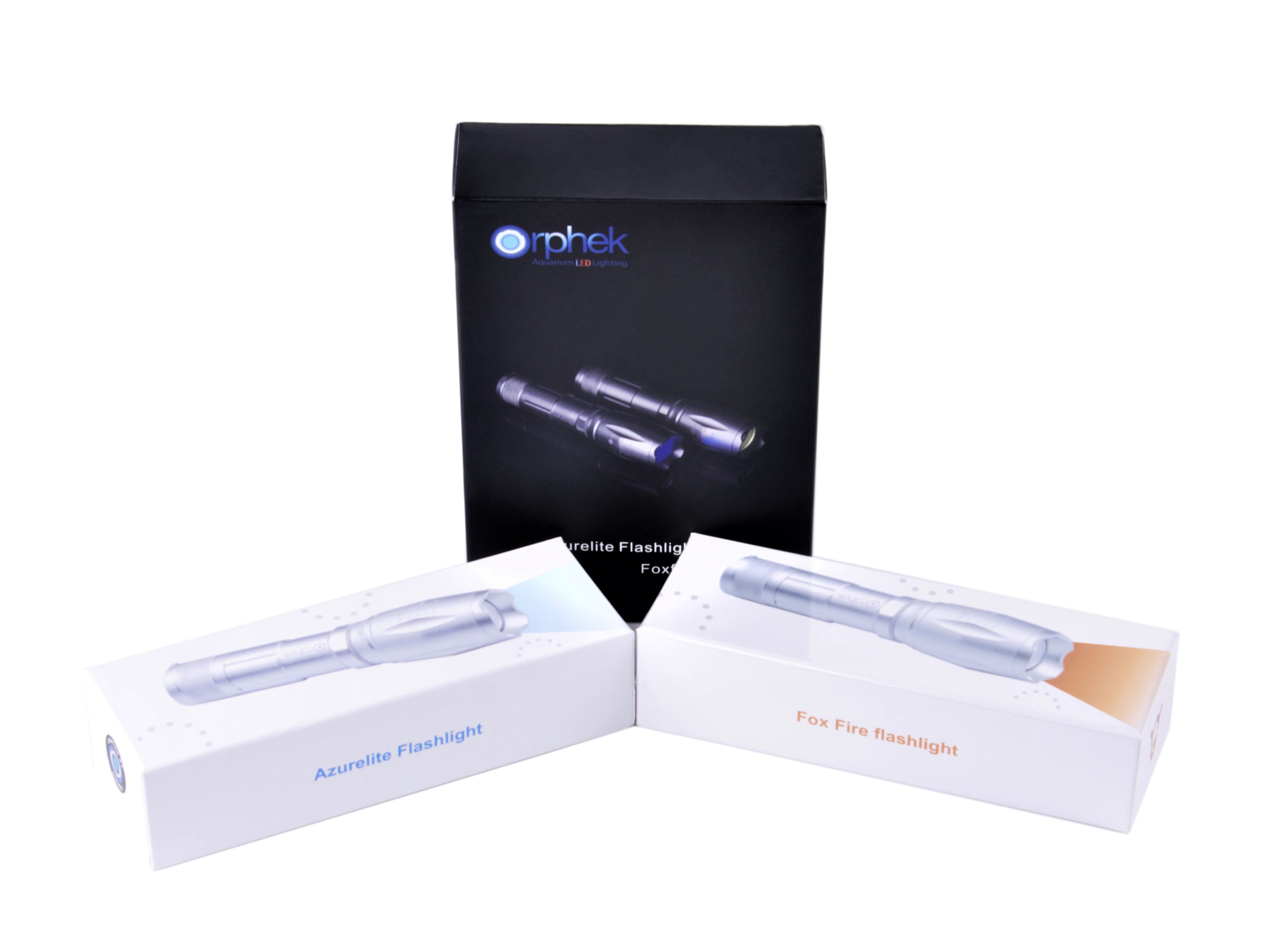 Orphek Flashlights Combo — Azurelite 2 Blue LED /Fox Fire White LED īpaši spilgts